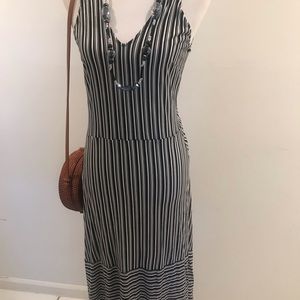 New Black & White Stripe Dress by Avon Mark Size M